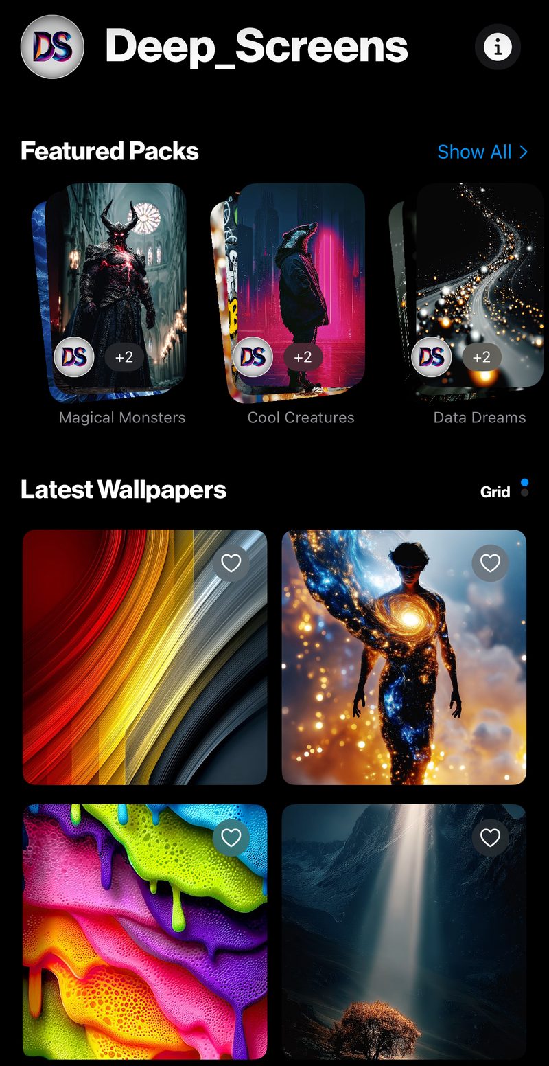 Show Walls featured packs and latest wallpapers