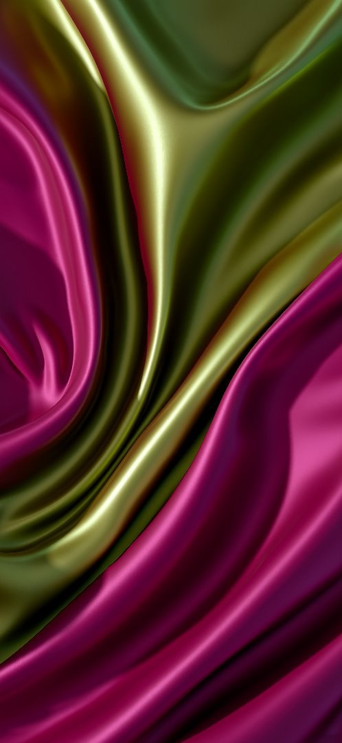 Magenta and gold silk wave wallpaper